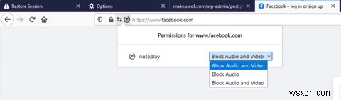 파이어폭스(Firefox)에서 자동 재생 차단 또는 허용하는 방법