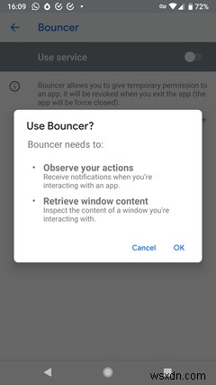 안드로이드 앱에 임시 권한을 부여하는 방법 – Bouncer 활용 가이드