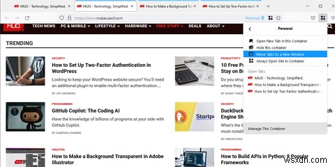 Firefox 멀티 계정 컨테이너 사용법 – 브라우징 활동 분리부터 탭 관리까지