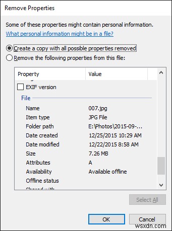 Windows 10에서 사진의 위치 데이터(EXIF) 제거하는 방법