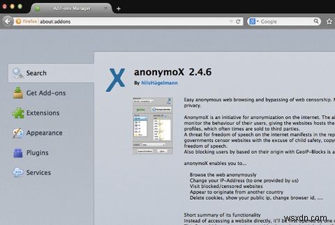 파이어폭스 확장 프로그램 AnonymoX로 IP 익명화와 지역 제한 우회하기
