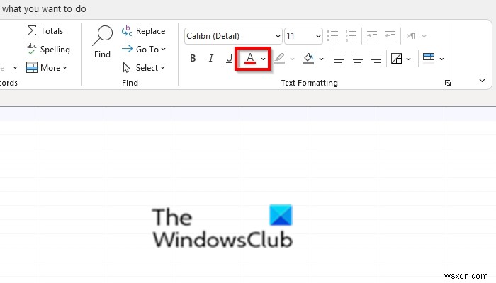 Microsoft Access에서 글꼴 서체, 크기, 색상 변경하는 방법