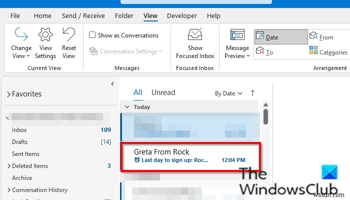 Outlook(아웃룩)에서 메시지 미리 보기 끄는 방법