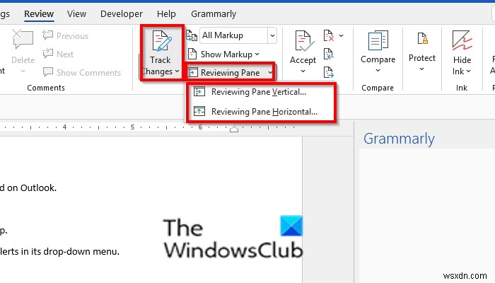 Microsoft Word에서 검토 창 켜고 끄는 방법
