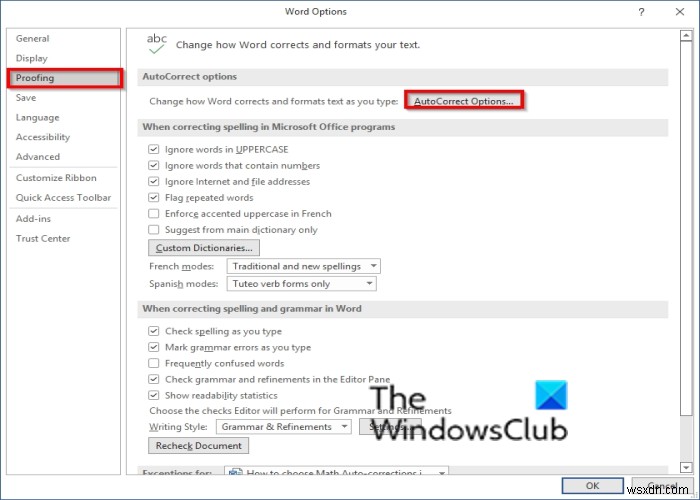 Microsoft Word에서 수학 자동 고침(Math AutoCorrect) 활성화하는 방법