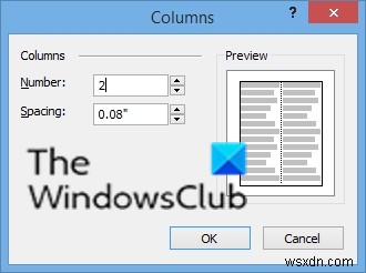 Microsoft Publisher 텍스트 상자에 열 추가 및 제거하는 방법