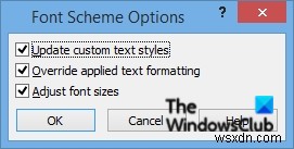 Microsoft Publisher에서 글꼴 구성표(Font Scheme)를 적용하고 관리하는 방법