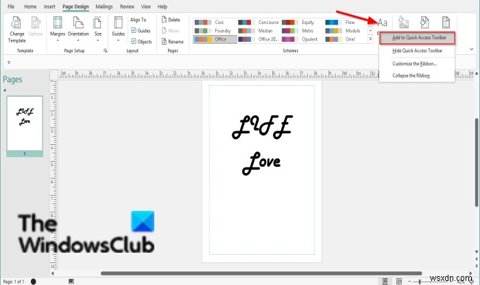 Microsoft Publisher에서 글꼴 구성표(Font Scheme)를 적용하고 관리하는 방법