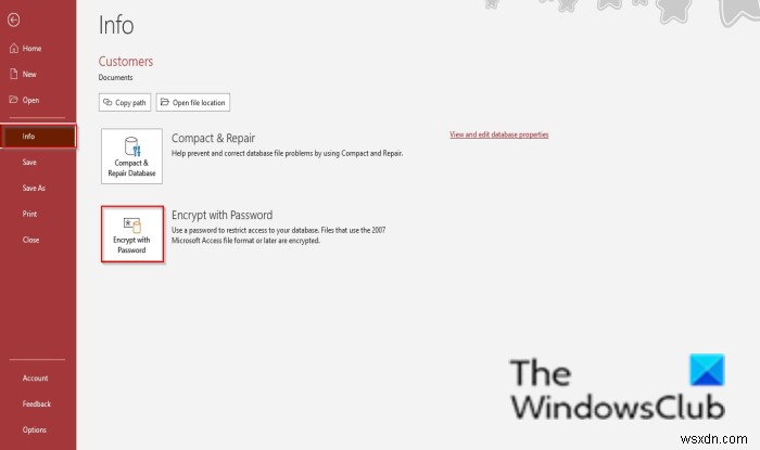 Microsoft Access 데이터베이스에 암호를 설정하고 해제하는 방법
