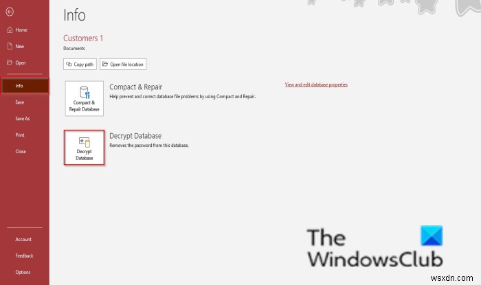 Microsoft Access 데이터베이스에 암호를 설정하고 해제하는 방법