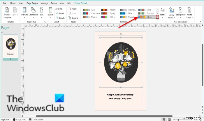 Microsoft Publisher에서 색 구성표를 적용하는 방법