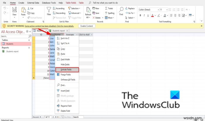 Microsoft Access에서 필드와 눈금자 숨기기 및 숨기기 해제하는 완벽 가이드