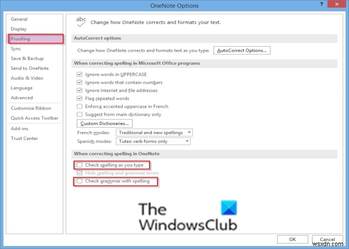 Office 365 앱에서 맞춤법 검사 비활성화하는 방법