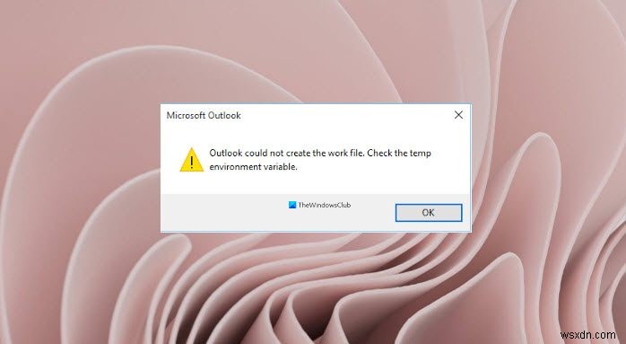 Outlook 작업 파일을 만들 수 없습니다 오류 해결 방법 – 임시 환경 변수 확인부터 Office 복구까지