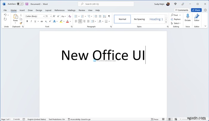 Windows 11에서 새로운 Office UI를 적용하는 방법