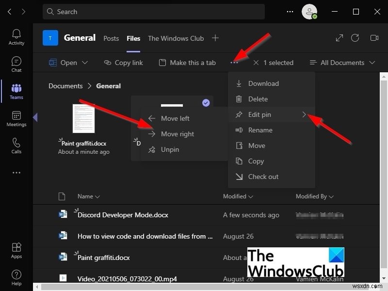 Microsoft Teams에서 파일을 맨 위에 고정하는 방법