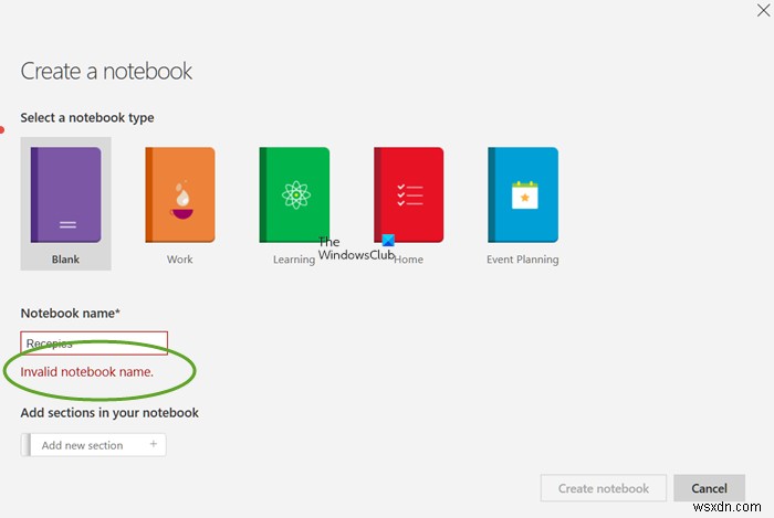 OneNote  잘못된 전자 필기장 이름  오류 해결 방법 총정리