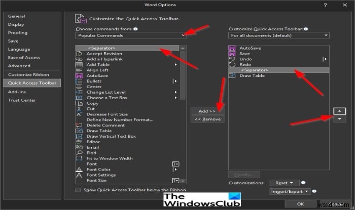 MS Office 빠른 실행 도구 모음(QAT) 사용자 지정하는 방법 총정리