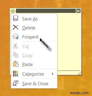 Outlook 메일에 스티커 메모(Sticky Notes)를 첨부해 보내는 방법