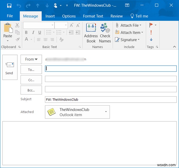 Outlook 메일에 스티커 메모(Sticky Notes)를 첨부해 보내는 방법