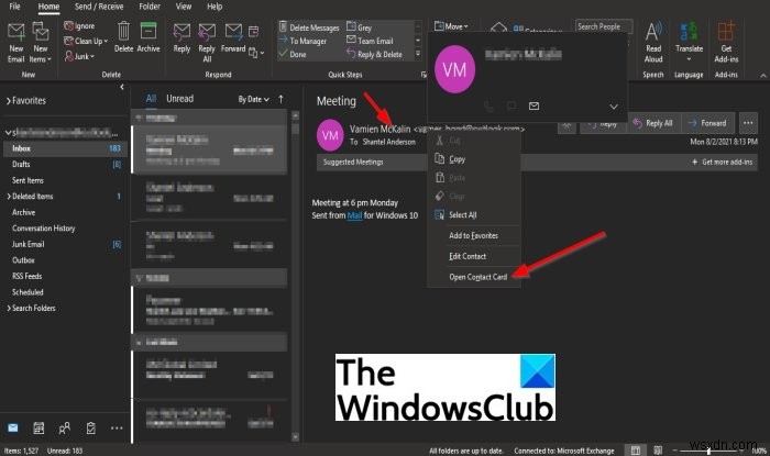 Outlook 365 주소록에 연락처를 추가하는 방법