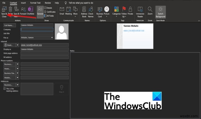 Outlook 365 주소록에 연락처를 추가하는 방법