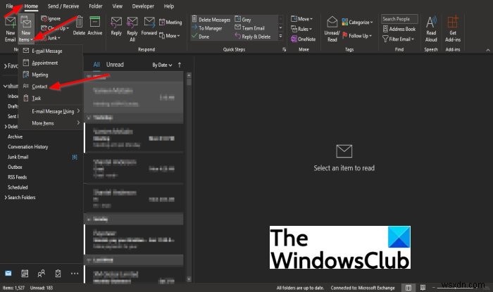 Outlook 365 주소록에 연락처를 추가하는 방법