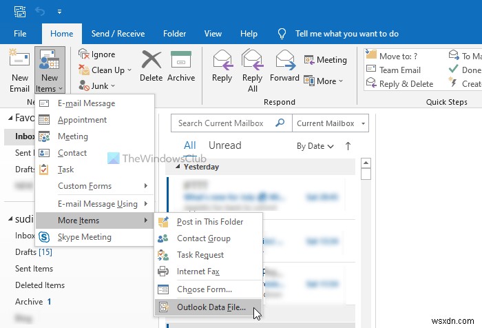 Windows 11/10에서 Outlook PST 파일 위치 찾기 및 새로 만드는 방법