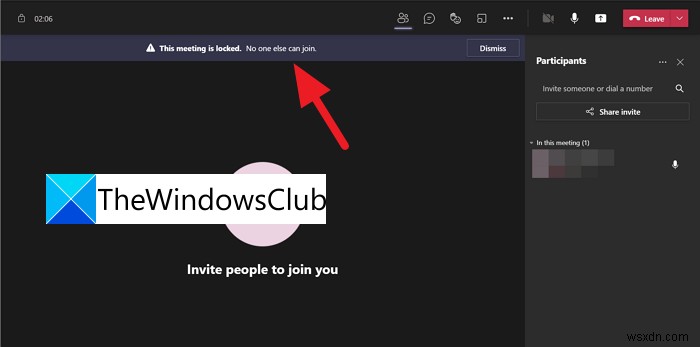 Microsoft Teams에서 회의를 잠그고 늦은 참가자의 입장을 막는 방법