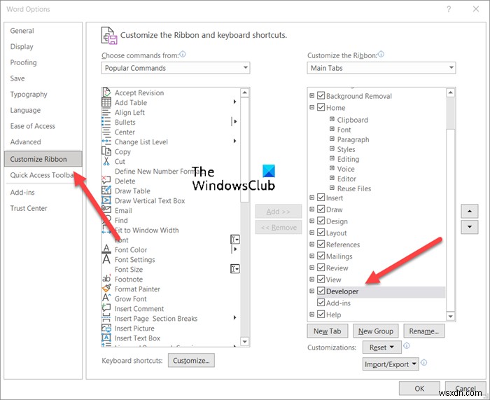 Microsoft Word에서 콘텐츠 컨트롤 추가 및 변경하는 방법