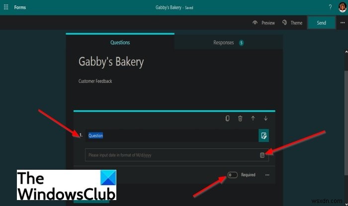 Microsoft Forms 양식에 질문을 추가하는 방법