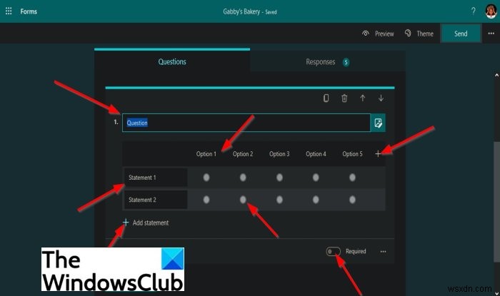 Microsoft Forms 양식에 질문을 추가하는 방법