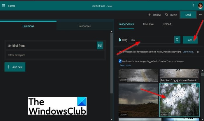 Microsoft Forms 헤더에 이미지 삽입하는 방법