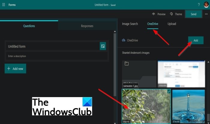 Microsoft Forms 헤더에 이미지 삽입하는 방법