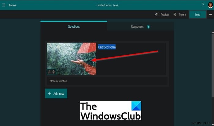 Microsoft Forms 헤더에 이미지 삽입하는 방법