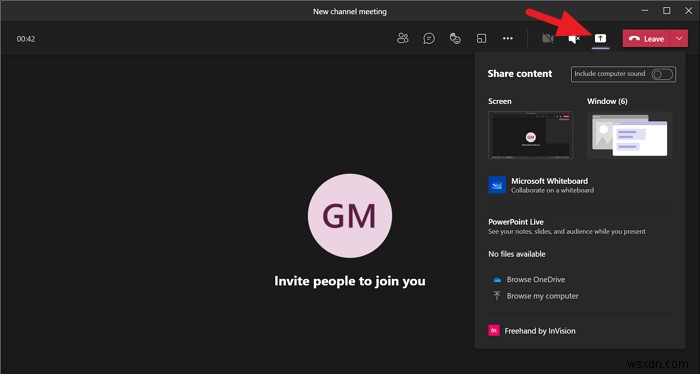 Microsoft Teams 공유 트레이(Share Tray)로 회의 콘텐츠 공유하는 방법