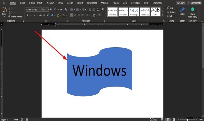 Microsoft Word에서 도형 안에 텍스트 삽입하는 방법