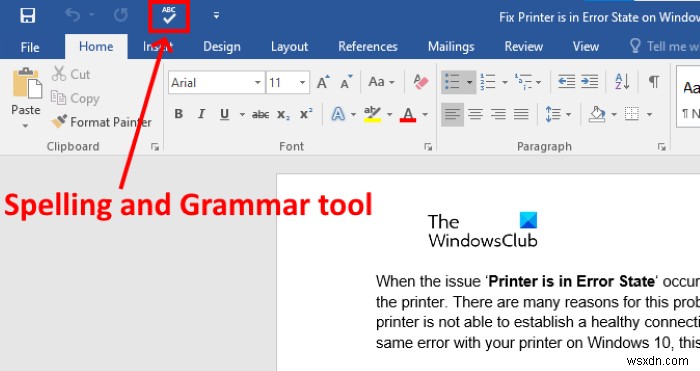 MS Word 빠른 실행 도구 모음에 맞춤법·문법 검사 도구 추가하는 방법
