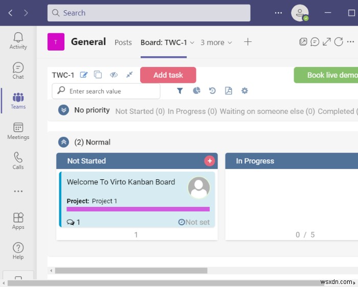 Microsoft Teams에서 칸반 보드 만드는 방법 (Virto Kanban Board 활용)