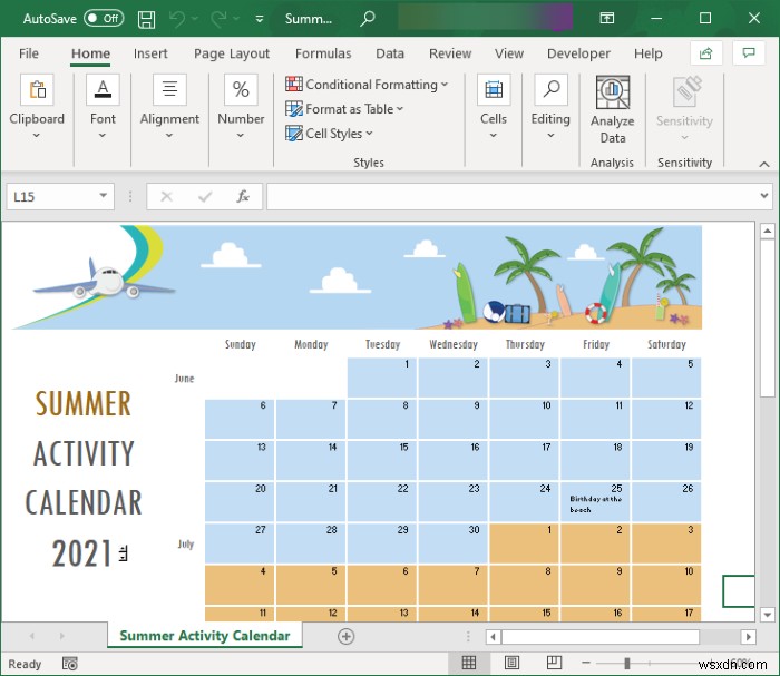 Microsoft Excel에서 달력 만드는 3가지 방법