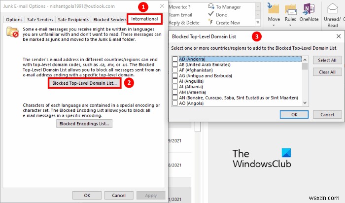 Outlook(아웃룩)에서 특정 국가의 이메일 차단하는 방법