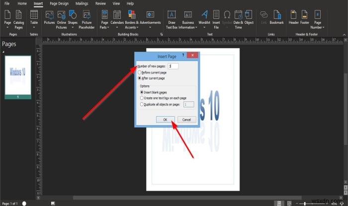 Microsoft Publisher에서 페이지 옵션 사용하는 방법