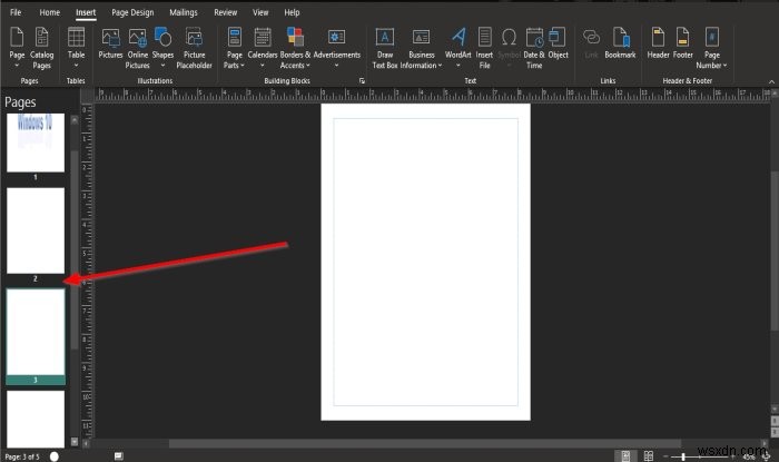 Microsoft Publisher에서 페이지 옵션 사용하는 방법
