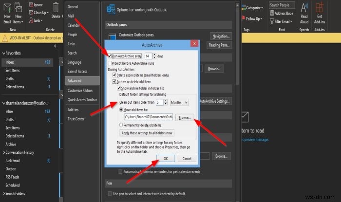 Outlook 항목을 자동으로 보관하는 방법(AutoArchive 설정 가이드)