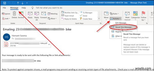 마이크로소프트 아웃룩(Outlook)에서 보낸 이메일 회수 및 교체하는 완벽 가이드