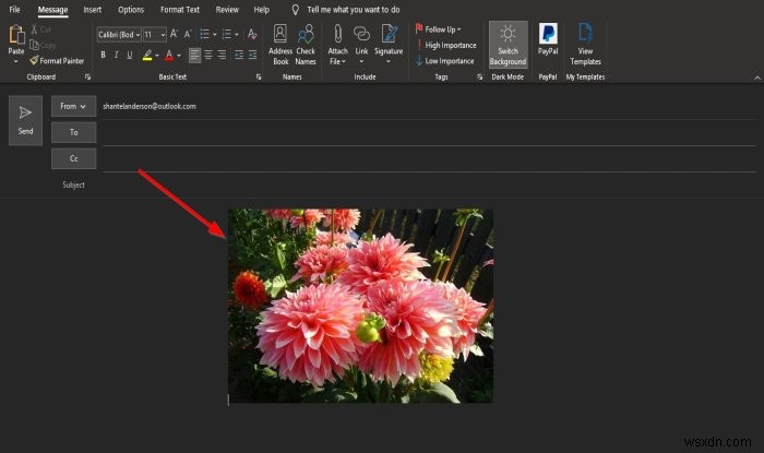Outlook 이메일 본문에 그림과 도형 삽입하는 방법
