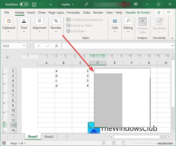 엑셀(Excel)에서 워터마크 추가하는 방법 2가지