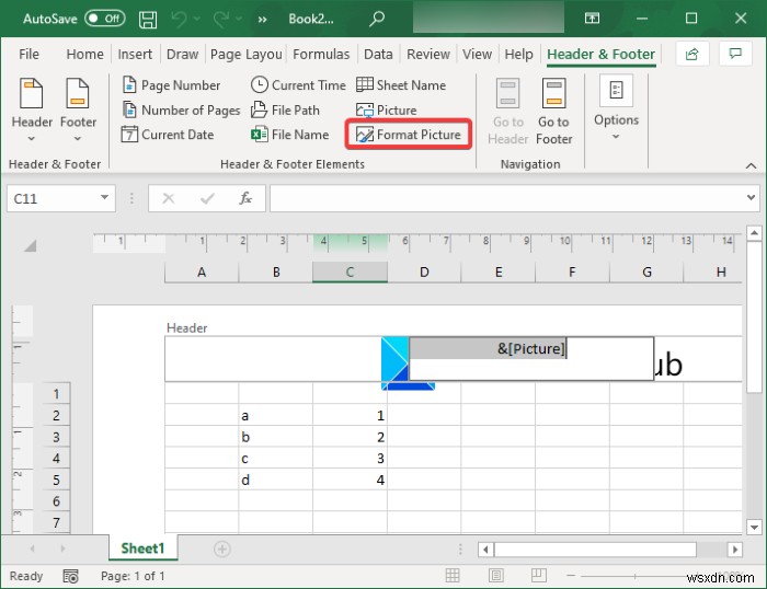 엑셀(Excel)에서 워터마크 추가하는 방법 2가지