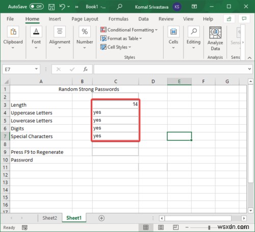 엑셀(Microsoft Excel)로 강력한 랜덤 비밀번호 생성하는 방법