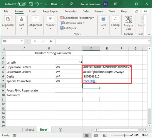 엑셀(Microsoft Excel)로 강력한 랜덤 비밀번호 생성하는 방법